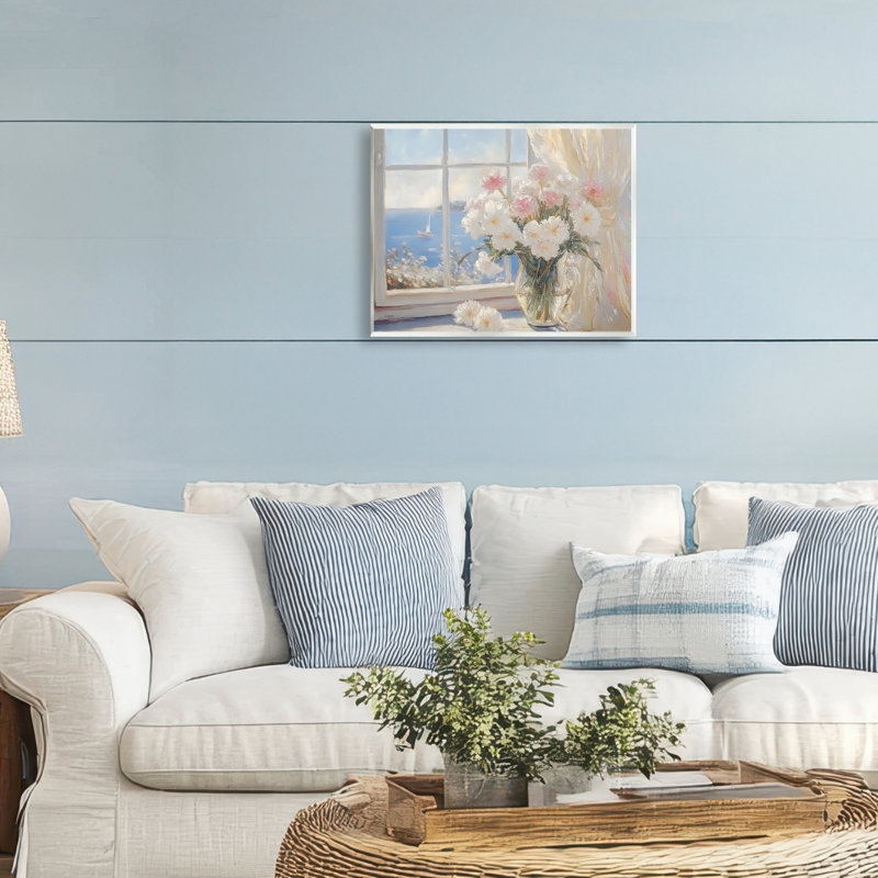 «Coastal View Floral Window Bouquet», plaque par LSR Design Studio