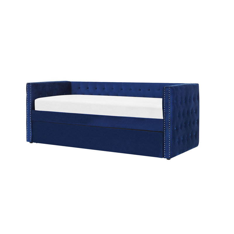 Yuri Upholstered EU Single - 90 X 200 Cm Bed, Blue