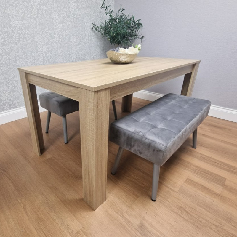 Saryah 4 - Person Dining Set, 75" H x 140" L x 80" W, Oak