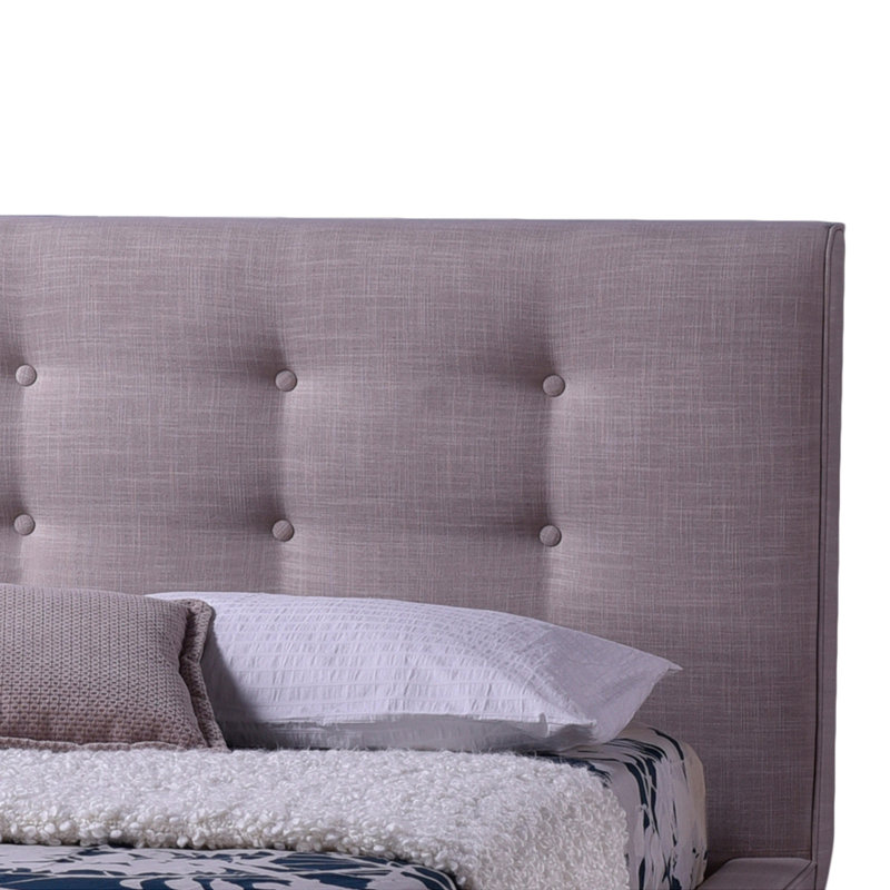 Johnnell Upholstered Platform Bed, Beige, King