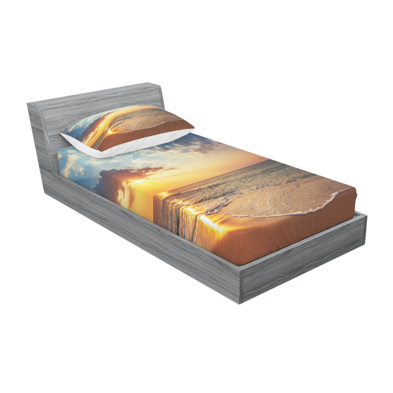 Microfiber Sheet Set, Twin Sheet Set with Fitted Sheet