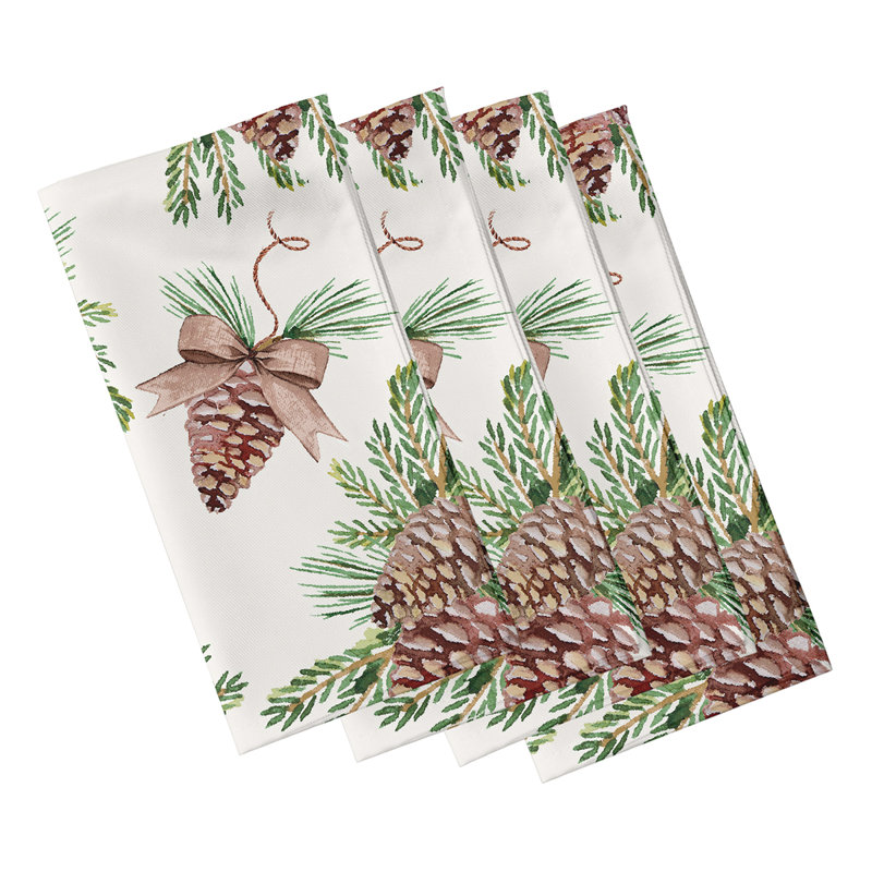 Cerese Greenery Napkins, Ivory