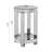 Round Mirrored End Table with Crystal Inlay and Two-Tier Open Storage in Silver