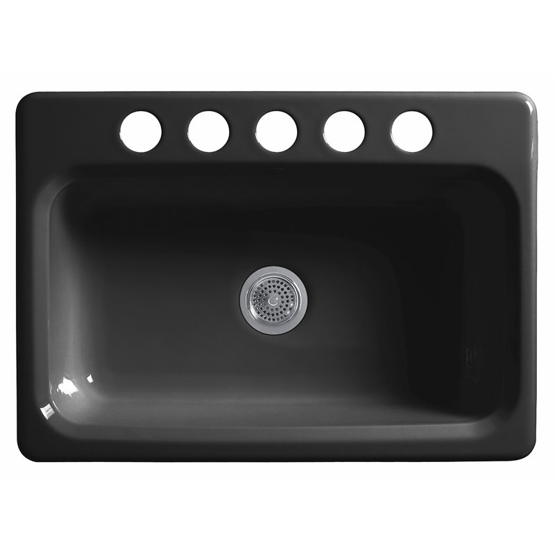 Évier de cuisine Kohler Bakersfield L 31 po x l 22 po, Noir