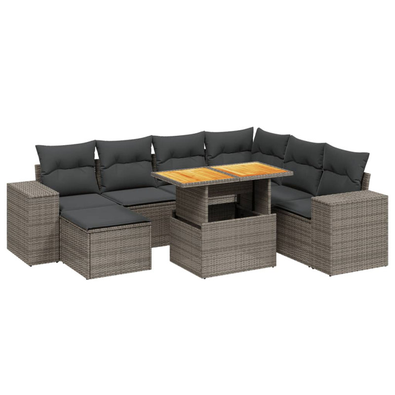 Ensemble de canapé de jardin en rotin PE Vidaxl