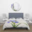 Iris bleu rétro - ensemble de housse de couette traditionnel - microfibre de polyester-66392189