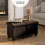 Banc repose-pieds en velours avec rangement amovible Nestl-132127315-132127314