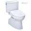 Vespin® II 1.28 GPF Elongated Floor Mounted Two-Piece Toilet (S7 Bidet Seat Included) with Auto Flush