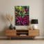 Aquarelle botanique 45, art mural en métal rouge-711843650