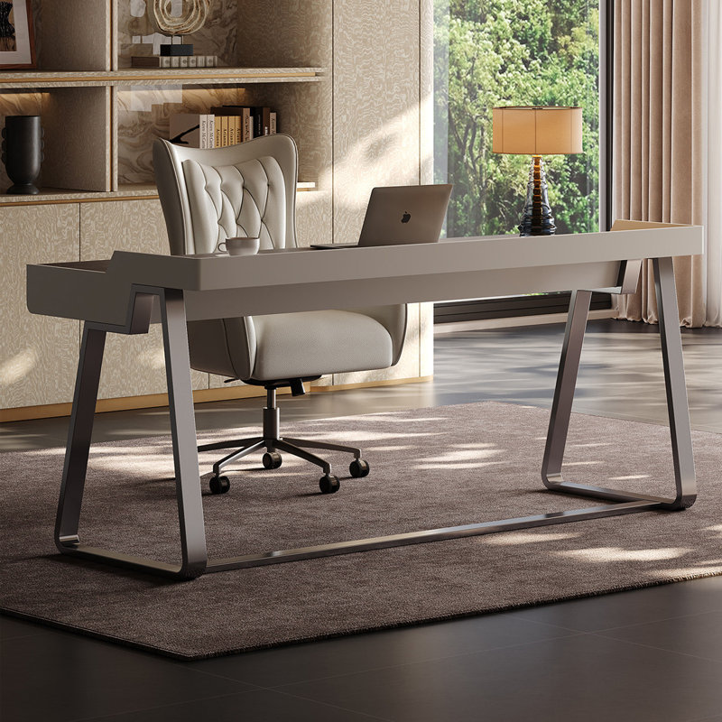 Stone Stainless Steel Writing Desk, 29.53"H*62.99"W*27.56"D
