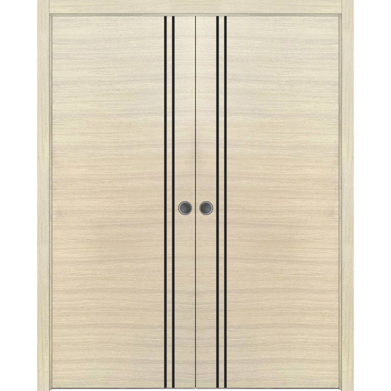 Portes françaises en bois massif massif, 72 po x 84 po