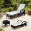 Ensemble de chaises longues d'extérieur 3 pièces