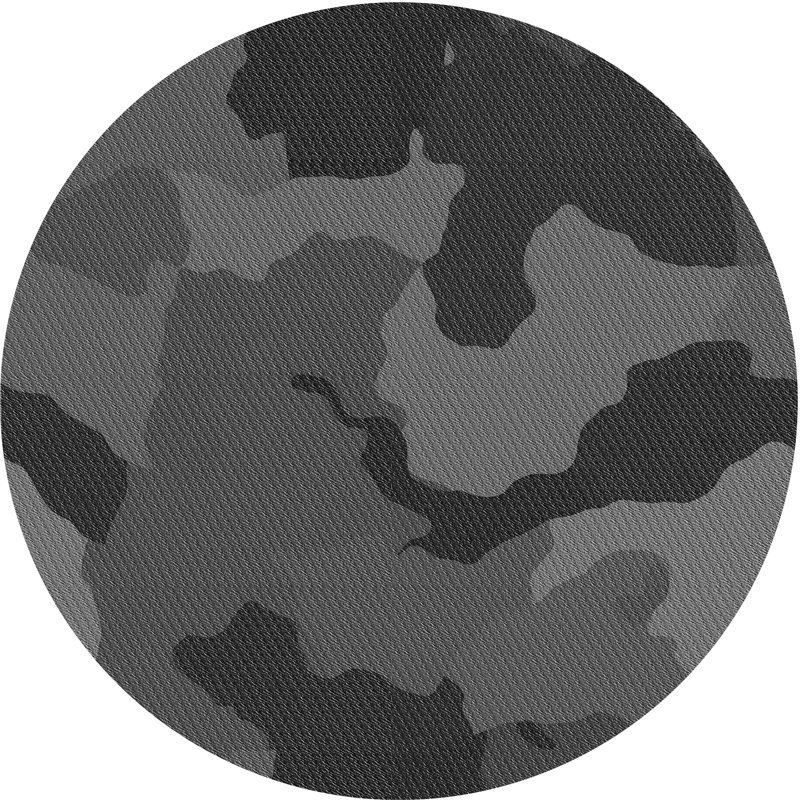 Performance Wool Camouflage Indoor Rug, Round 5'