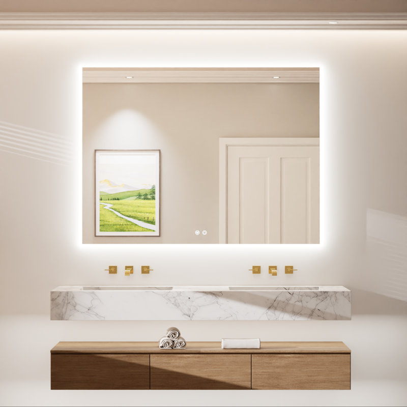 Armadale Backlit LED Anti-Fog Bathroom Mirror, 36" x 48"