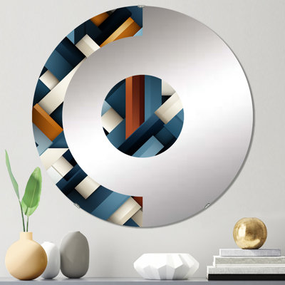 Rustic Industrial Geometic Aesthétique - Miroir mural demi-cercle