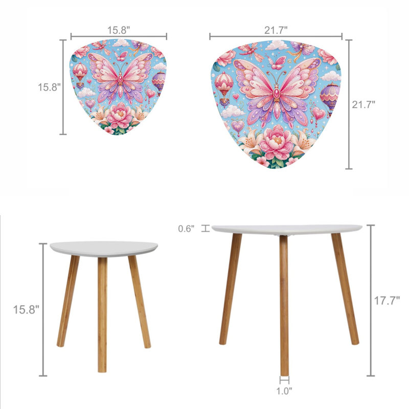Ensemble de 2 tables basses gigognes Triangle