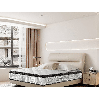 Twin Size  Mattress, 12 Inch 7-Zoned Cool Memory Foam Individual Pocket Spring Hybrid Mattress,39"*75"*12"