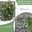 Support pour plante en fer noir avec roues - H 73 po x P 16 po x L 47 po, conception modulaire autoportante, ensemble 1 pièce