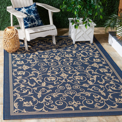 Tapis d'intérieur / extérieur à motif floral Galena Performance
