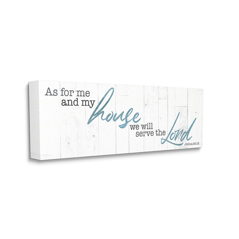 AC-714, notre maison serve le Seigneur expression rustique Faith par Milli Villa-impression, H 20 po x l 48 po x P 1,5 po