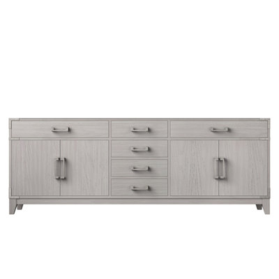 White Oak Double Bath Vanity 84 In. W X 22 In. D