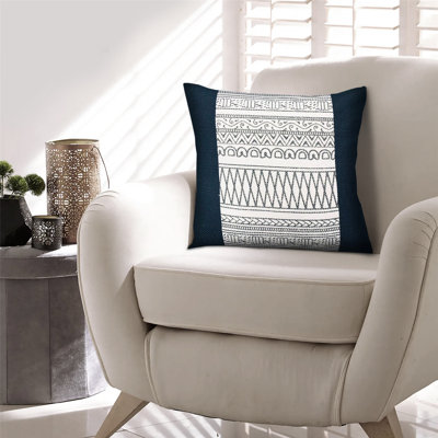  Geometric Cotton Throw Pillow
