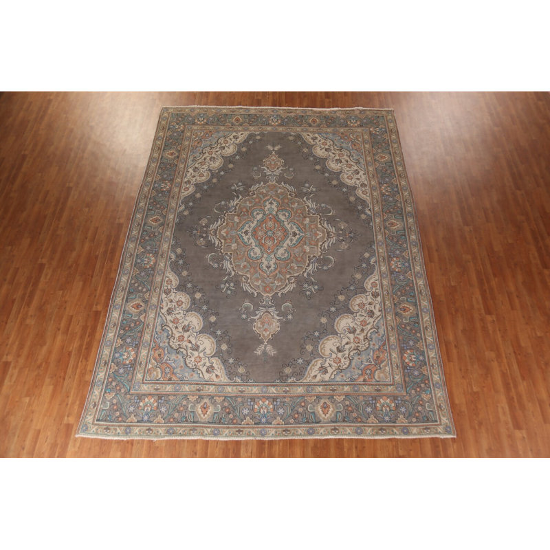 Vintage Grey Traditional Area Rug 10x13
