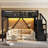 Riott Metal Loft Bed with Storage Stairs, Wardrobe, USB Ports & LED Lighting-122581923-122581924