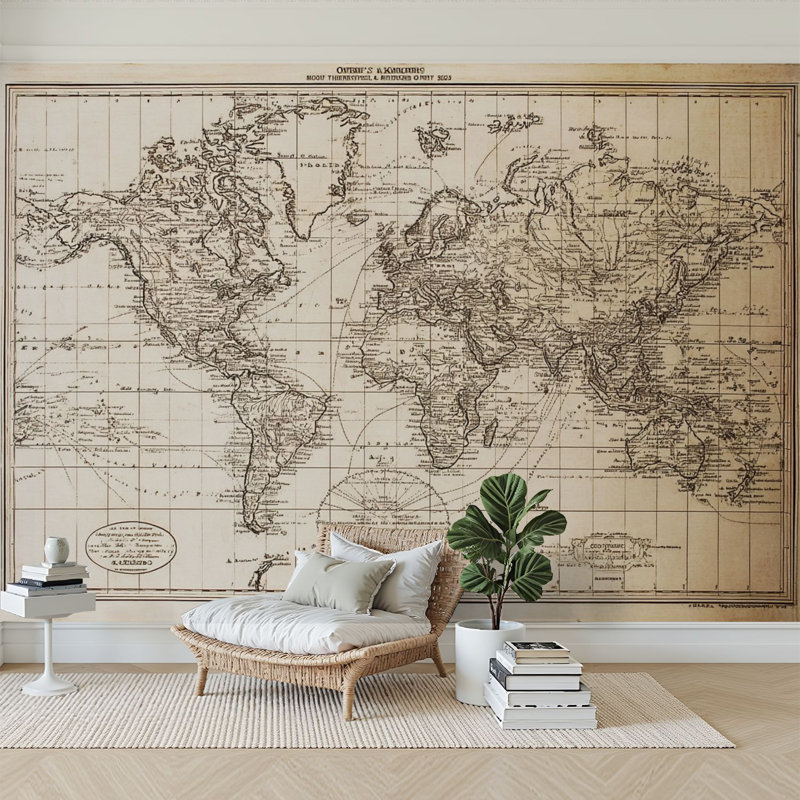 Papier peint adhésif auto-adhésif moderne pour la chambre l 96 "x H 69" Peel and Stick, L 96 po x l 69 po