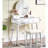 Stylish Pink Wood Vanity And Stool For Home Decor With Drawer Storage Dressing Table Legs Cushioned Top-383855535