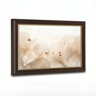 Art mural antique sur toile encadré doré pour le salon, la chambre à coucher, le bureau ou le vestibule - Décoration murale décorative avec motif floral