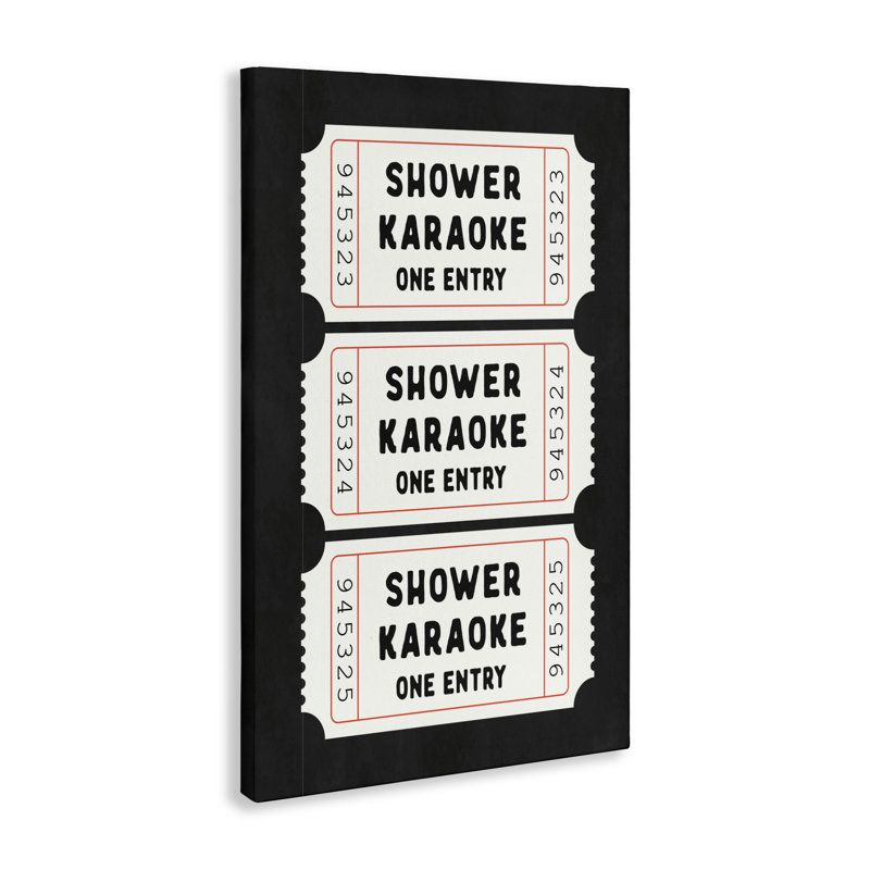 Douche de karaoké pour la douche, conception de lettrage et doublure, H 24 po x l 16 po