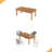 Large Kitchen Table,Dining Table,Rustic Chating Table,Coffee Table