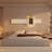 Adjustable 3-Color LED Sandstone Wall Decor With Simulated Plants - 3D Art Sculpture, Glass Vase & Remote Control Light For Living Room, Bedroom, Corridor