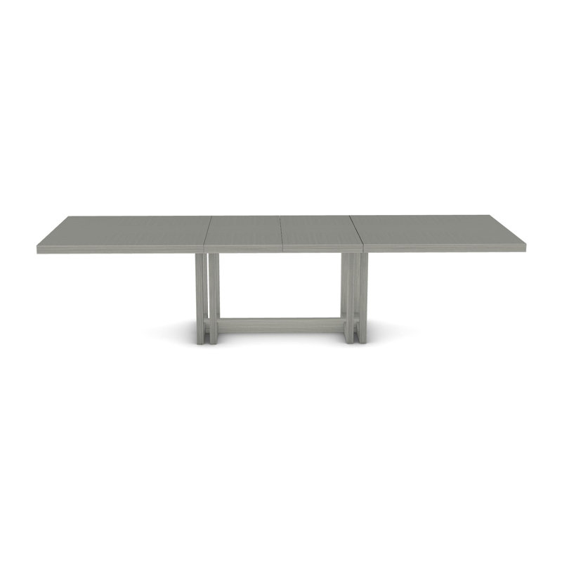 Axis Solid Wood Dining Table, Dove Gray