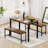 3-Piece Dining Table Set，Industrial Design Space-Saving Dining Set with Durable  Frame-1488396540-1488396039