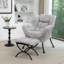 Fauteuil rembourré rembourré avec repose-pieds, canapé-lit confortable moderne avec accoudoirs et poche latérale-259641556