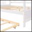 Lit de jour double en bois avec lit gigogne simple