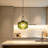Modern Green Glass Pendant Light, Adjustable Cord, E26 Bulb Included