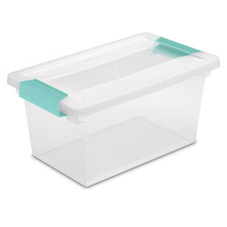 Sterilite Mini Clip Storage Box, 6 Pack, & Medium Clip Storage Box, 4 Pack