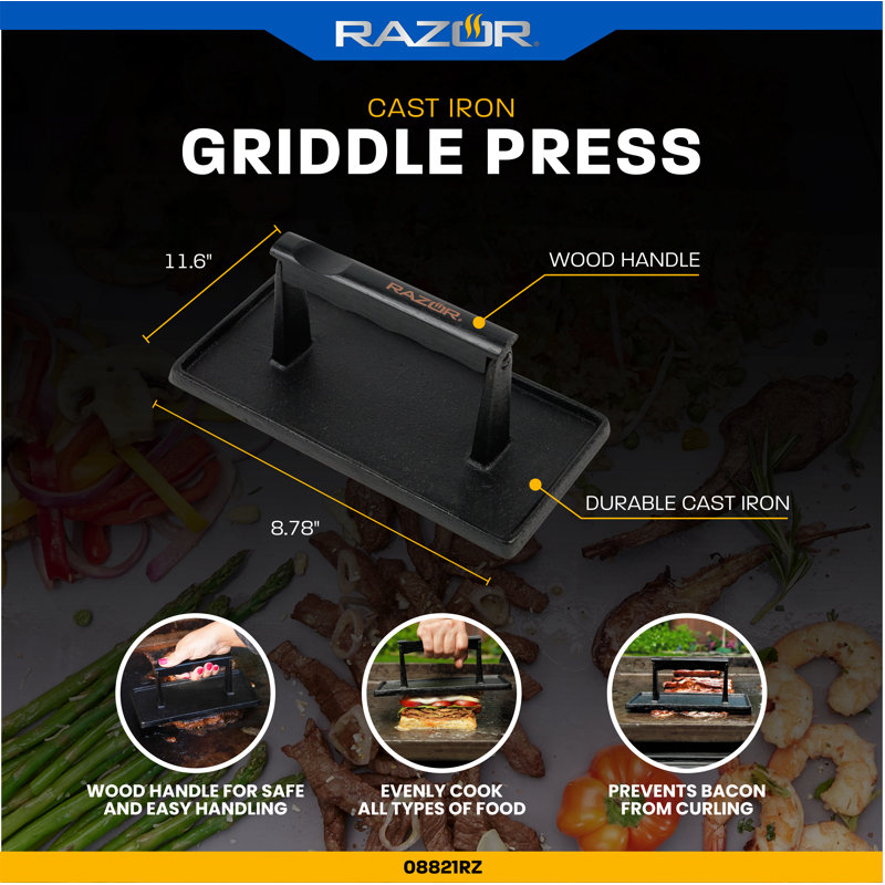 Cast Iron Grill Press