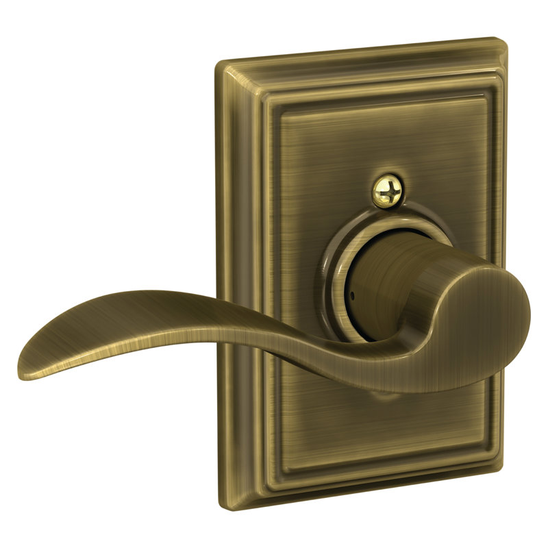 Poignée de porte décorative avec rosette Addison, Laiton antique