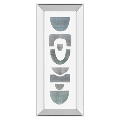 Muted Totems VIII Wall Art - 18" x 42" - Mirrored Frame
