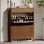 Armoire à chaussures cannelée avec 2 tiroirs rabattables et un tiroir supérieur avec étagère à chaussures
