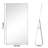 Vertell Oversize Rectangle Full Length Mirror Metal Mirror for GYM/ Bedroom with Stand-266080975-266080972