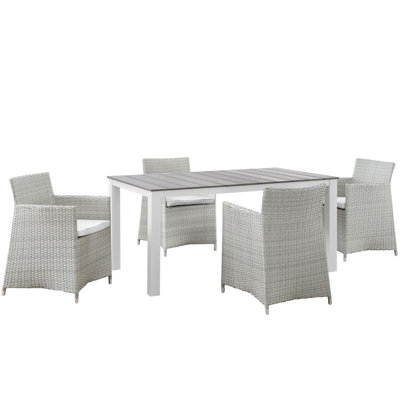Ensemble repas d'extérieur avec coussin 7 pièces Modway Junction