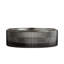 Lavabo de salle de bain rond 14 po en cristal noir transparent, design artistique, idéal pour les comptoirs, entretien facile, éclaboussures d'eau, bec de robinet 9 po noir nécessaire 14,02 x 4,41 po sans robinet-130612053