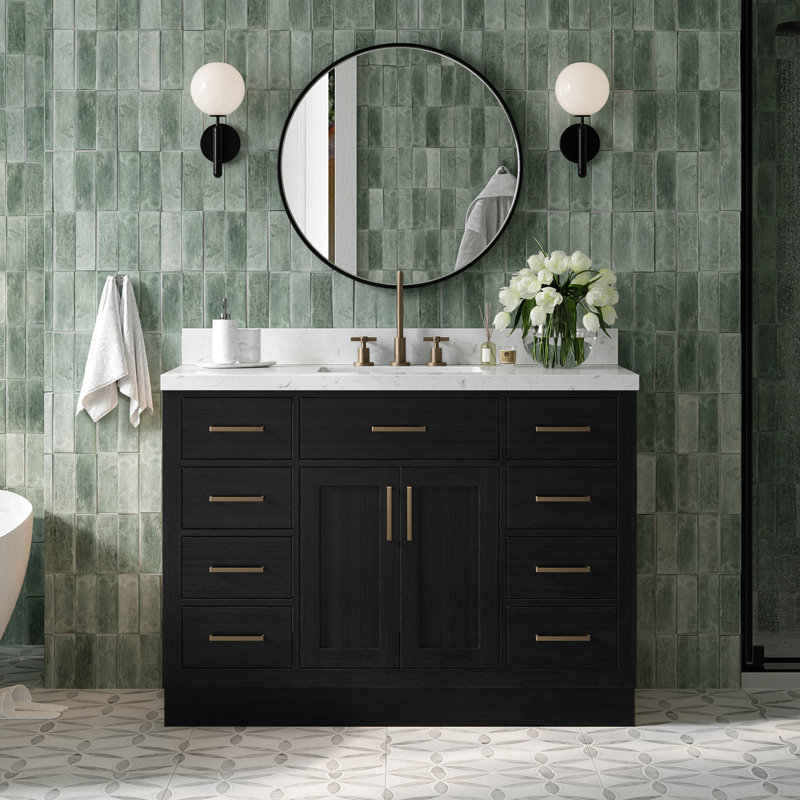 48" Single Bathroom Vanity Base Only, White