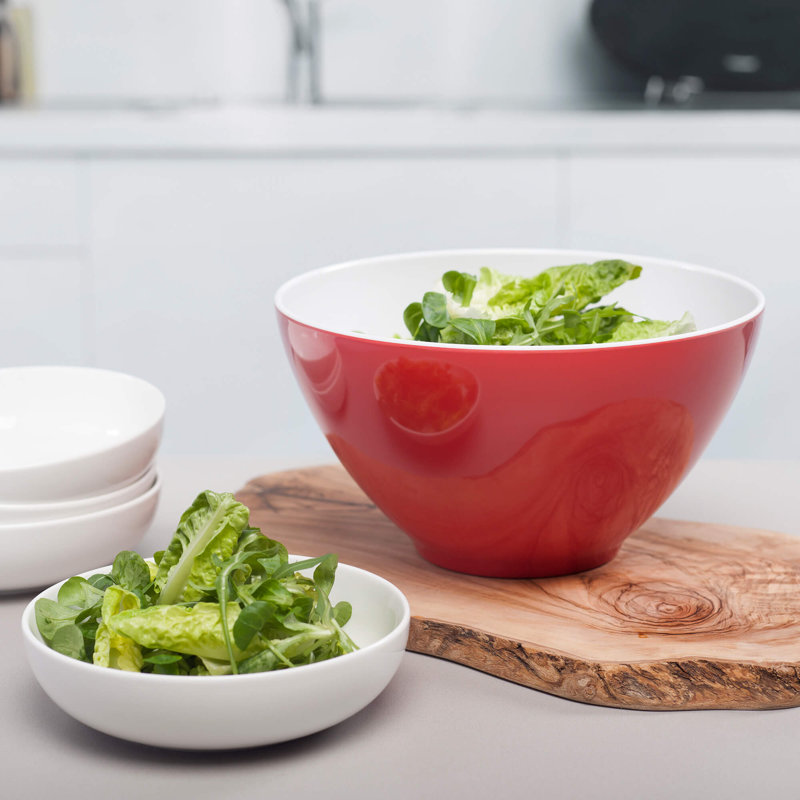 Zeal Melamine Salad Bowl, Red
