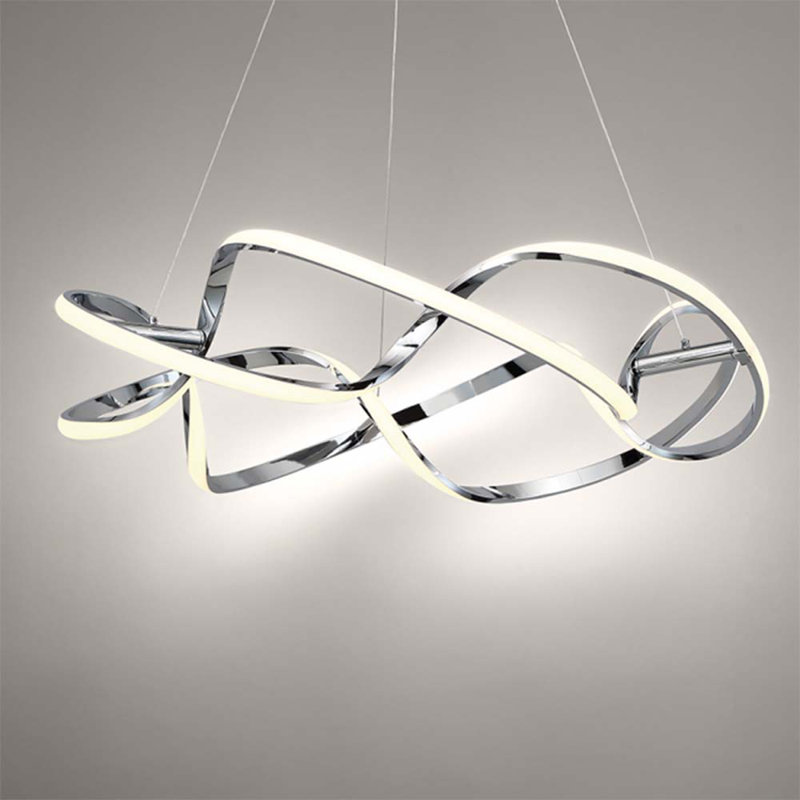Luminaire suspendu géométrique à 1 lumière Fralick, L 28 po x P 3,5 po x H 28 po